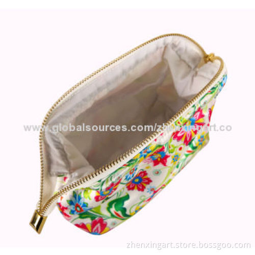 High-quality satin cosmetic bag